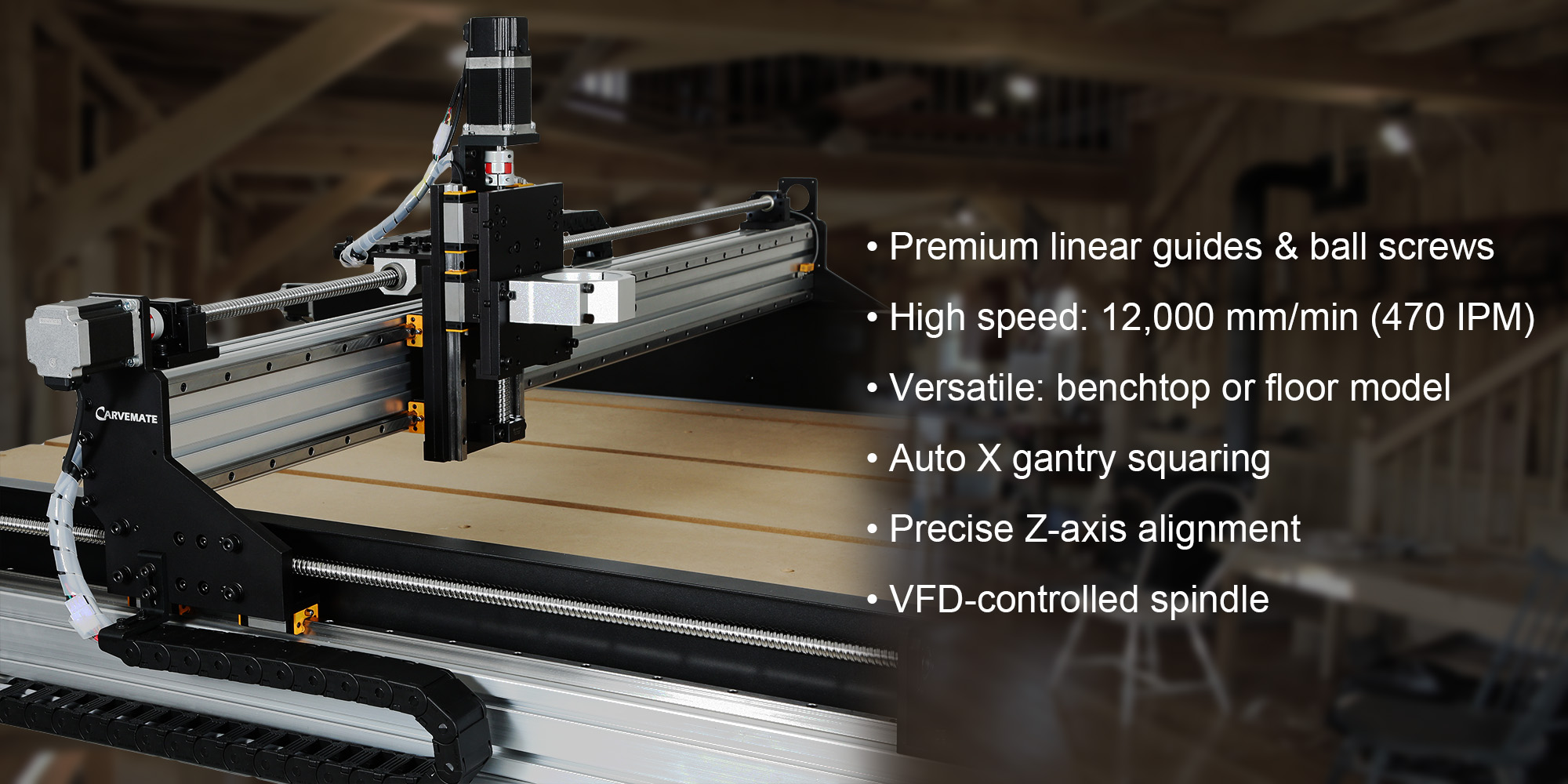 Carvemate CNC router structure